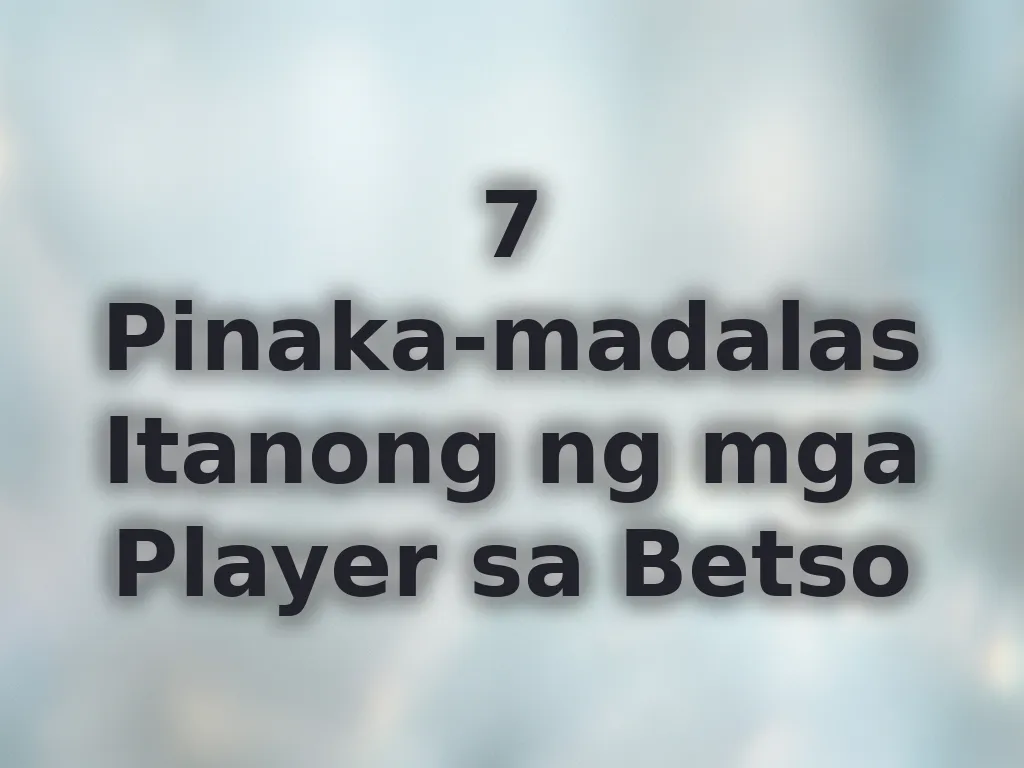 Mga karaniwang tanong sa account